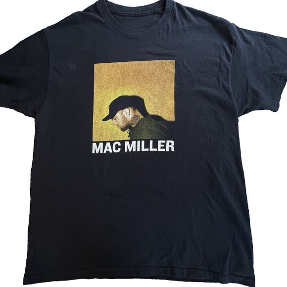 Mac Miller T Shirt Mens Large Black Short Sleeve Cotton Tour 2018 Hip Hop Music - Picture 1 of 10